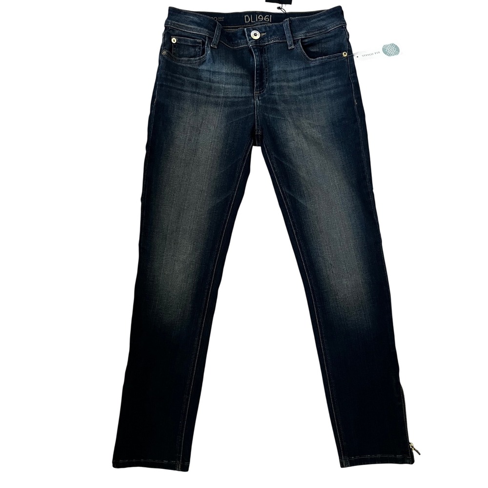 DL1961 Instasculpt Ankle Saffron Skinny Jeans Dark Wash Denim‎
